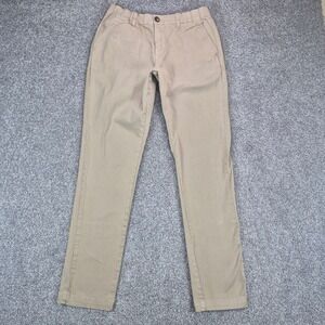 Cove Pants Mens 30x34 Tan Khaki Chino Stretch Elastic Waist Tan Khaki